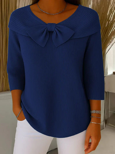 LIRYA - Elegant Knitted Top with Bow