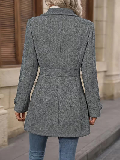 TRUDY - Elegant Tweed Winter Coat