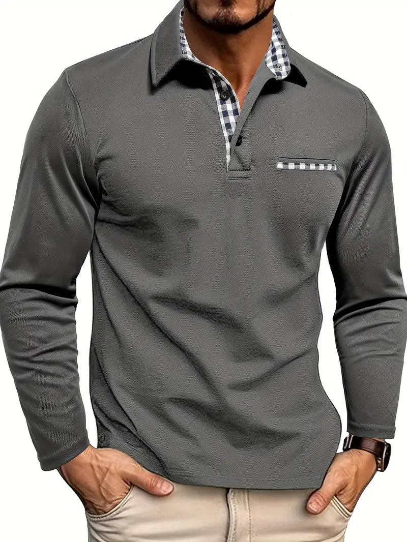 ARVID – Classic long-sleeved polo shirt