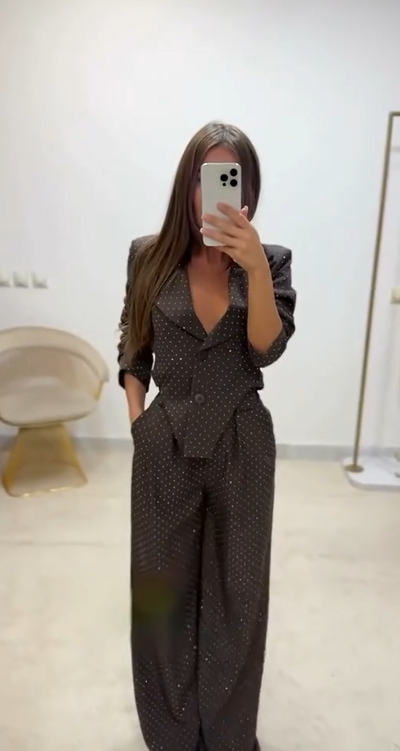 LISE - Rhinestone Blazer Set