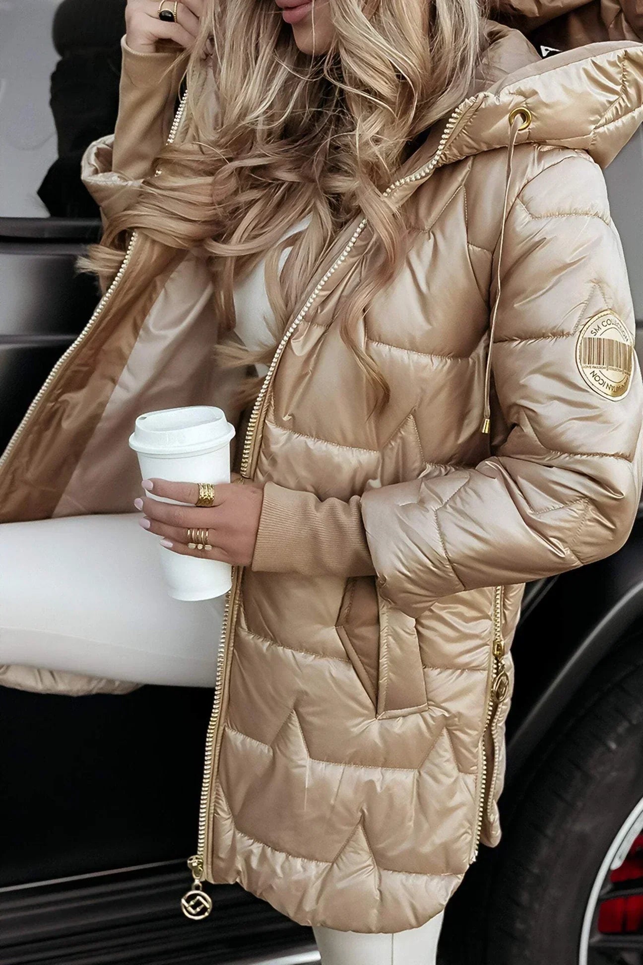 ASTRID - Elegant Winter Jacket with Hood and Lining