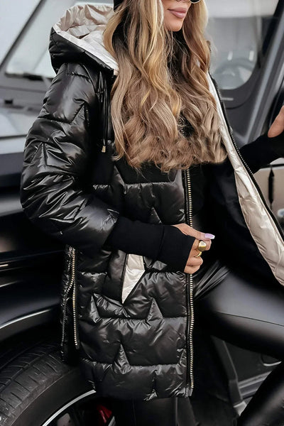 ASTRID - Elegant Winter Jacket with Hood and Lining