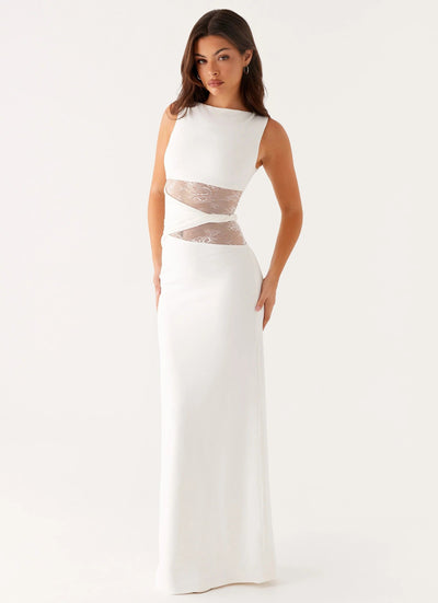 LENI - Figure-Hugging Maxi Dress with Subtle Cutouts and Lacing