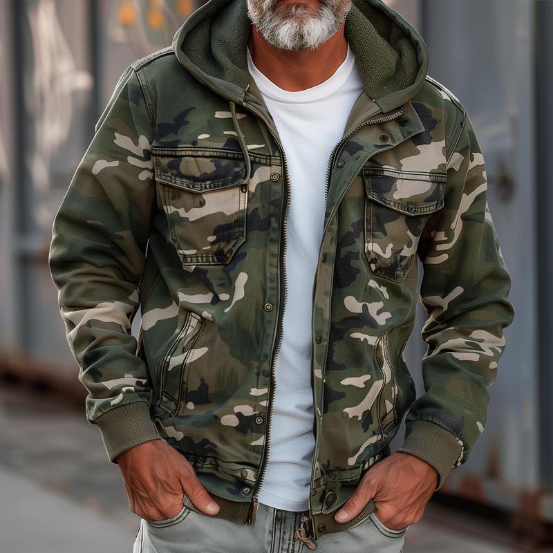 Fabian - Elegant Camouflage Cargo Jacket